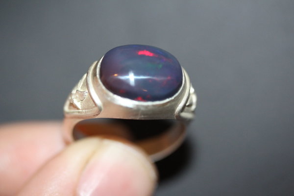 Opal Adler Herren Ring Silber Größe 63 handmade änderbar,top