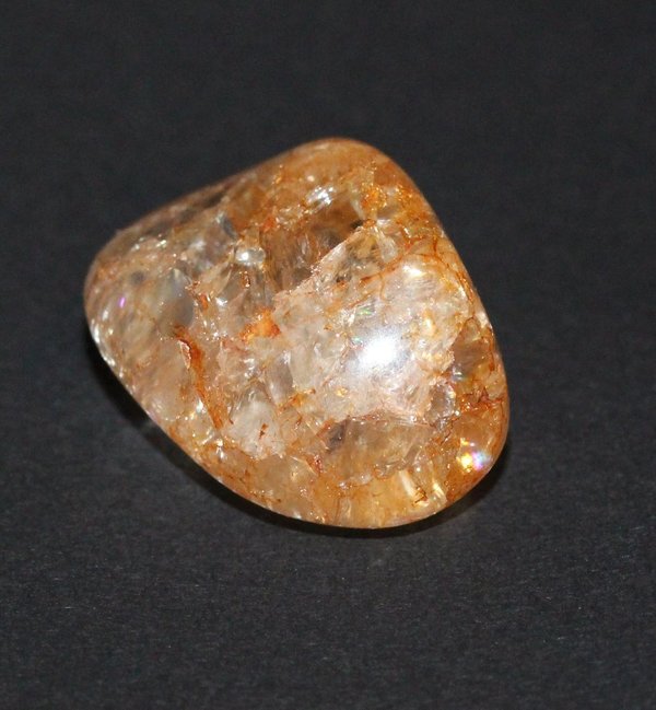 Bergkristall cracked Sammlerstein mit hübscher Farbe und schönen  Aussehen!