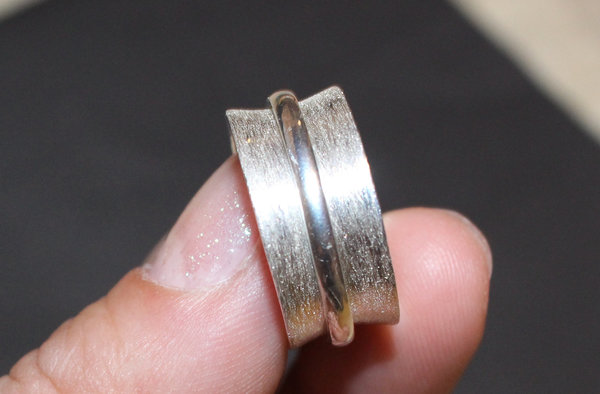 Ring Silber 925 Größe 54 eismatt poliert !