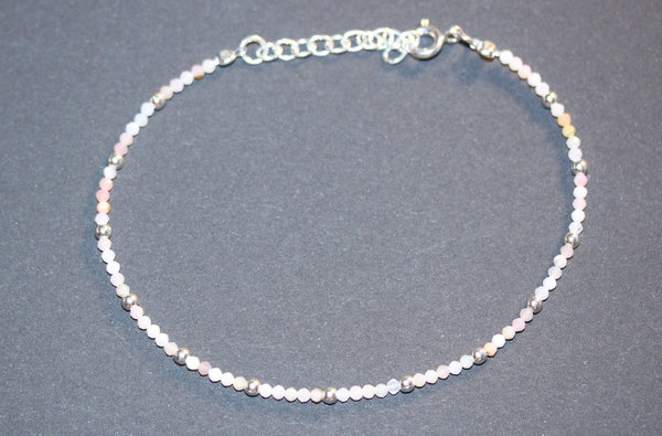 Armband Pink Opal Silber 925 weitenregulierbar